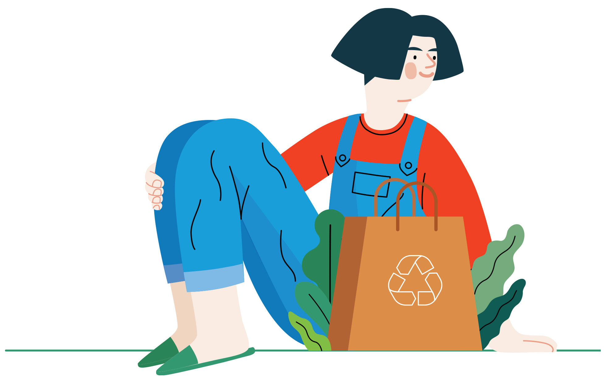 Climate action plan shopping graphic